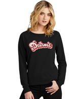 Ladies Detroit Heart Bubble Featherweight Long Sleeves