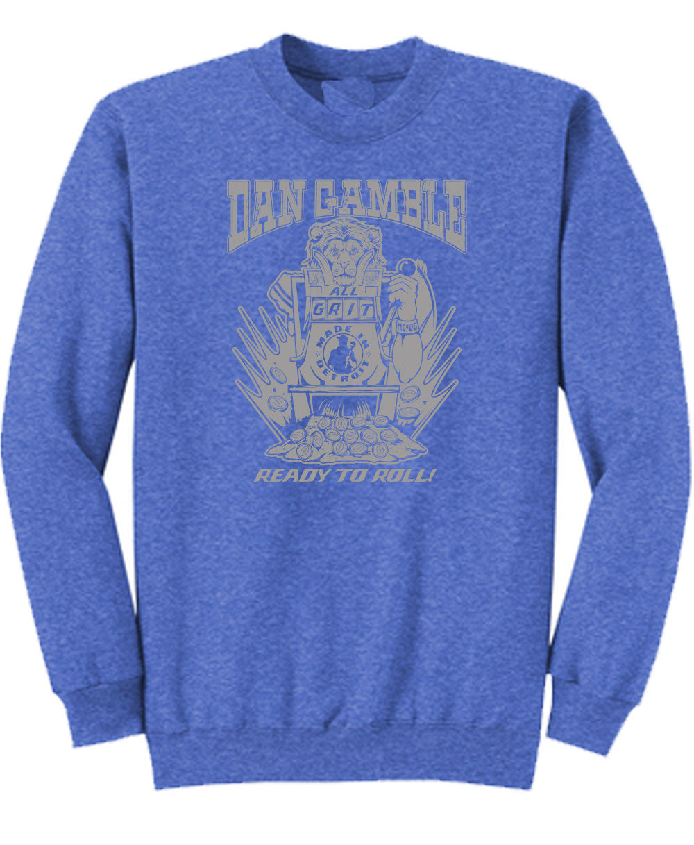 Dan Gamble Heather Royal Crew - Small Only
