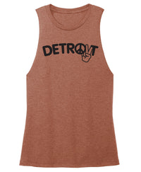 Ladies Detroit Peace Muscle Tank