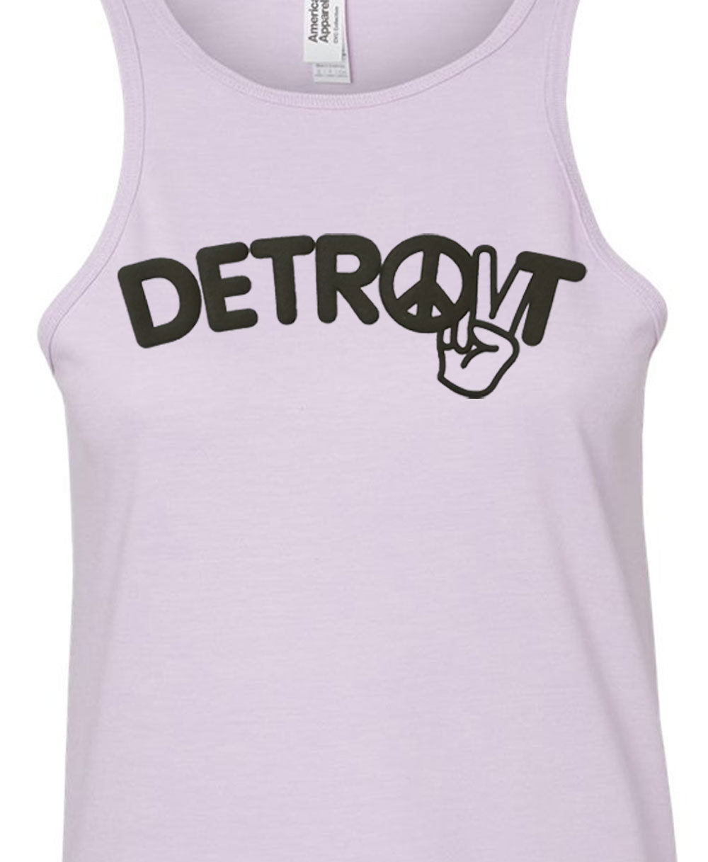 Ladies Detroit Peace Puff Tank