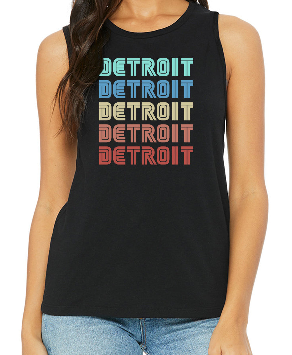 Ladies Detroitx5 Muscle Tank (M ONLY)
