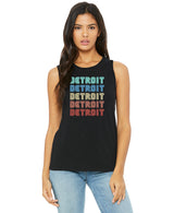 Ladies Detroitx5 Muscle Tank (M ONLY)