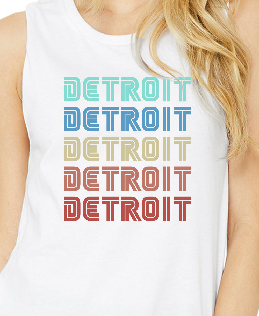 Ladies Detroitx5 Muscle Tank (M ONLY)
