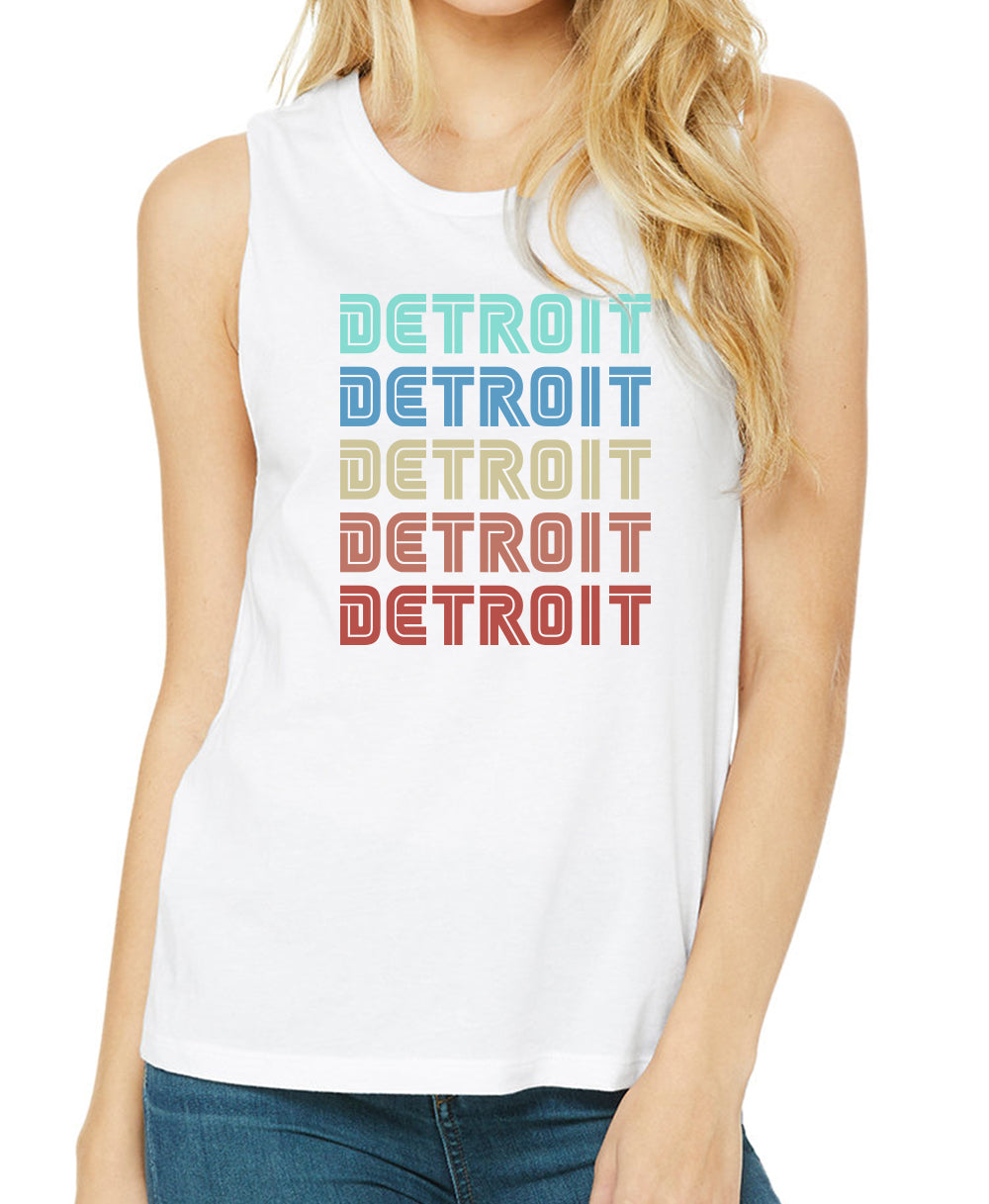 Ladies Detroitx5 Muscle Tank (M ONLY)