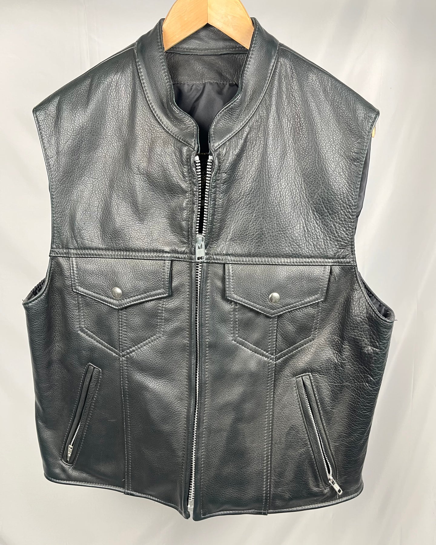 (1 of 1) Vintage Leather Vest (USA Made) - LARGE