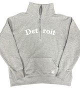 Ladies Detroit Grey Half Zip Fleece