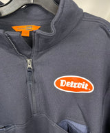 NEW (1 of 1) Detroit Orange Oval Navy 1/4 Zip - 2XL