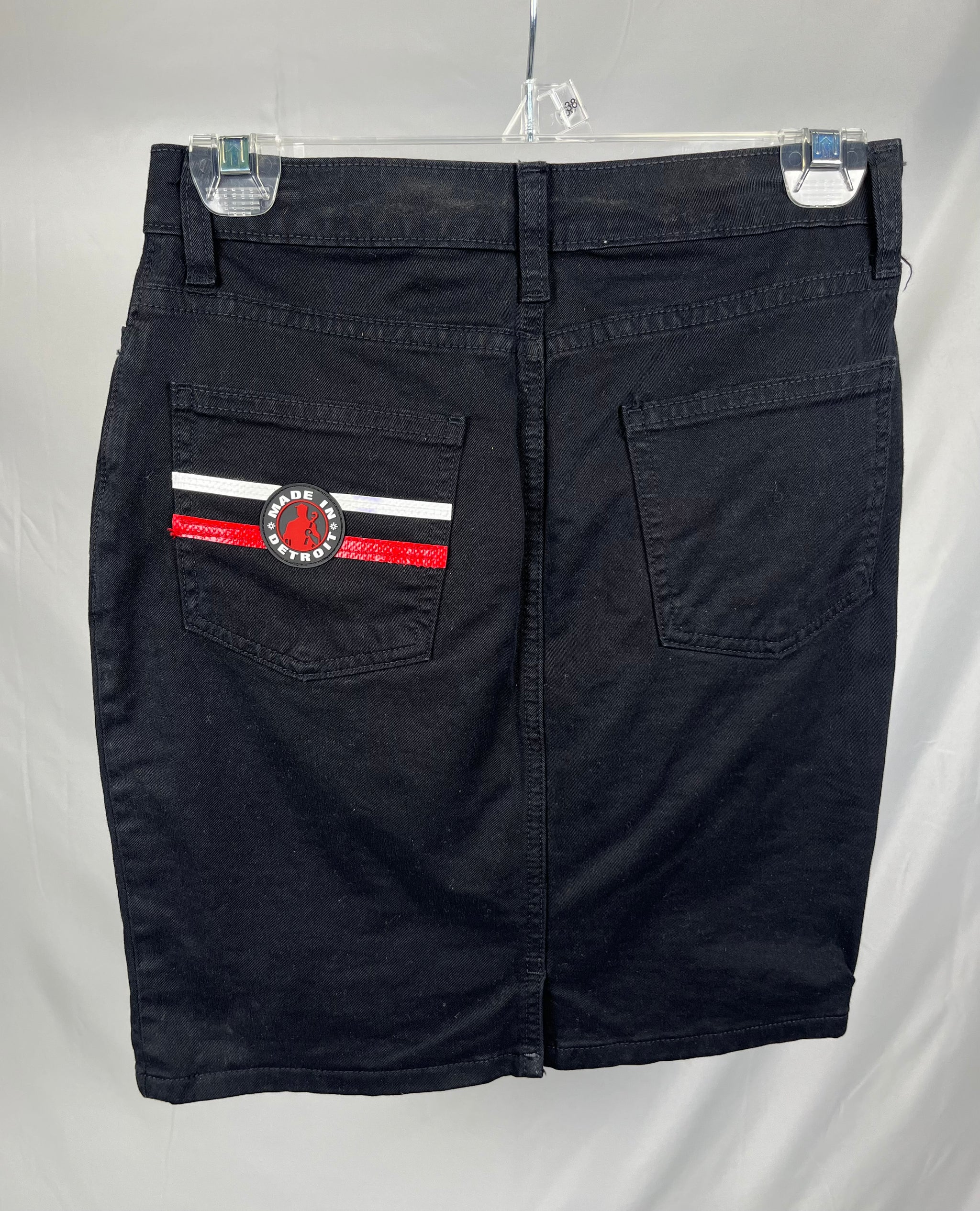 (1 of 1) Vintage MID Black Jean Skirt - MEDIUM