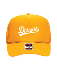Detroit Script Foam Trucker