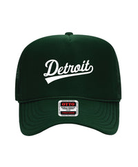 Detroit Script Foam Trucker