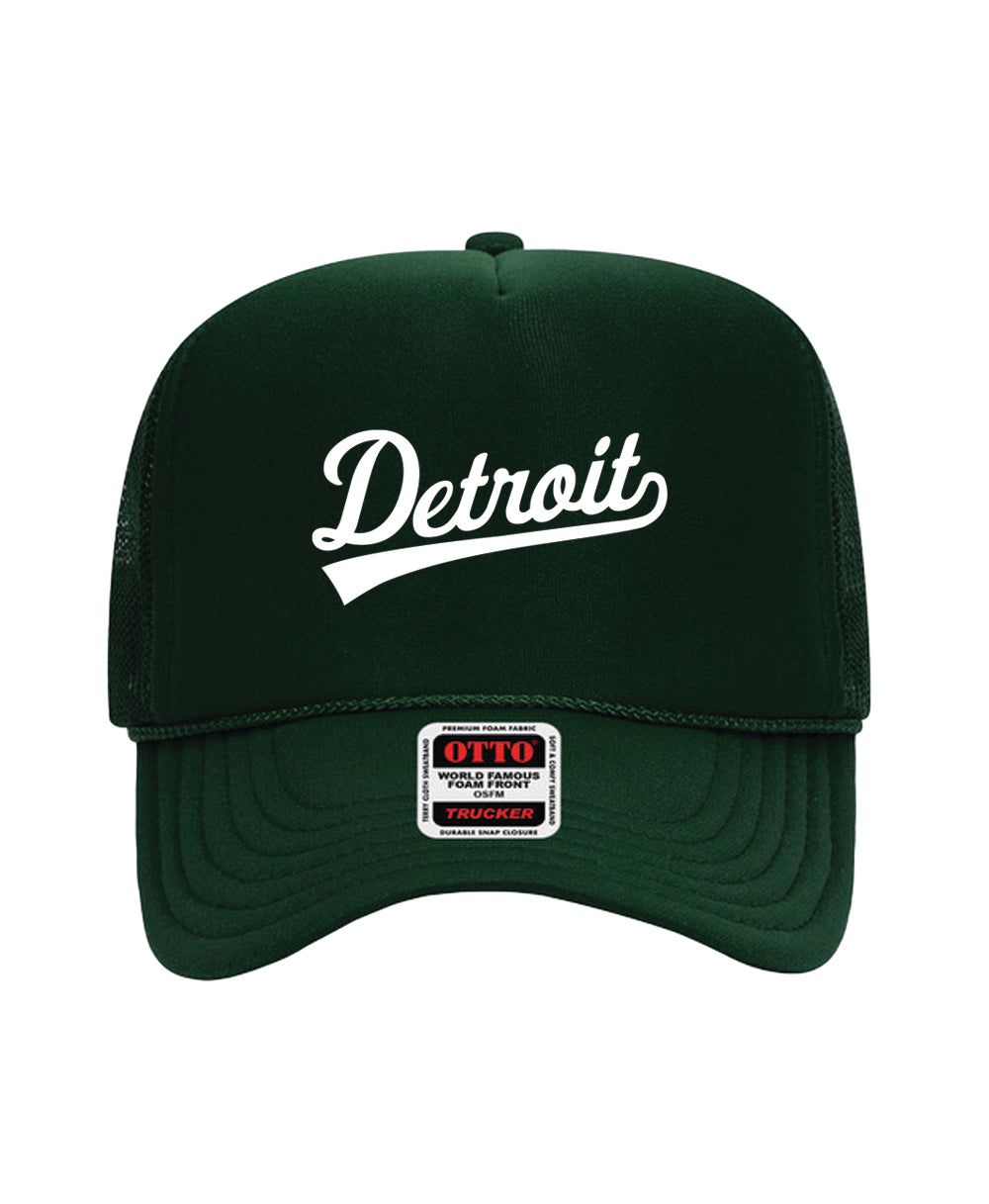 Detroit Script Foam Trucker