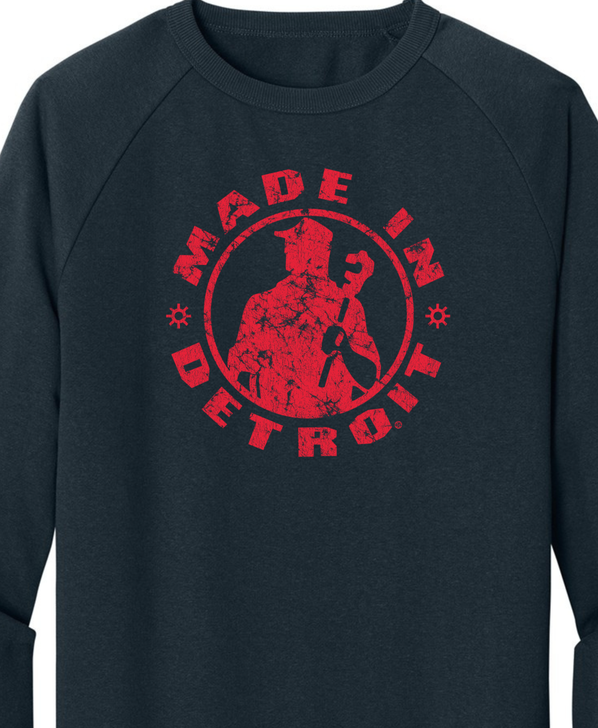 Red MID'stressed Tri Fleece Crewnecks