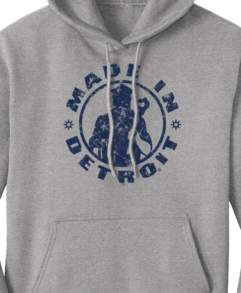 Navy MID'stressed Print Hoodies