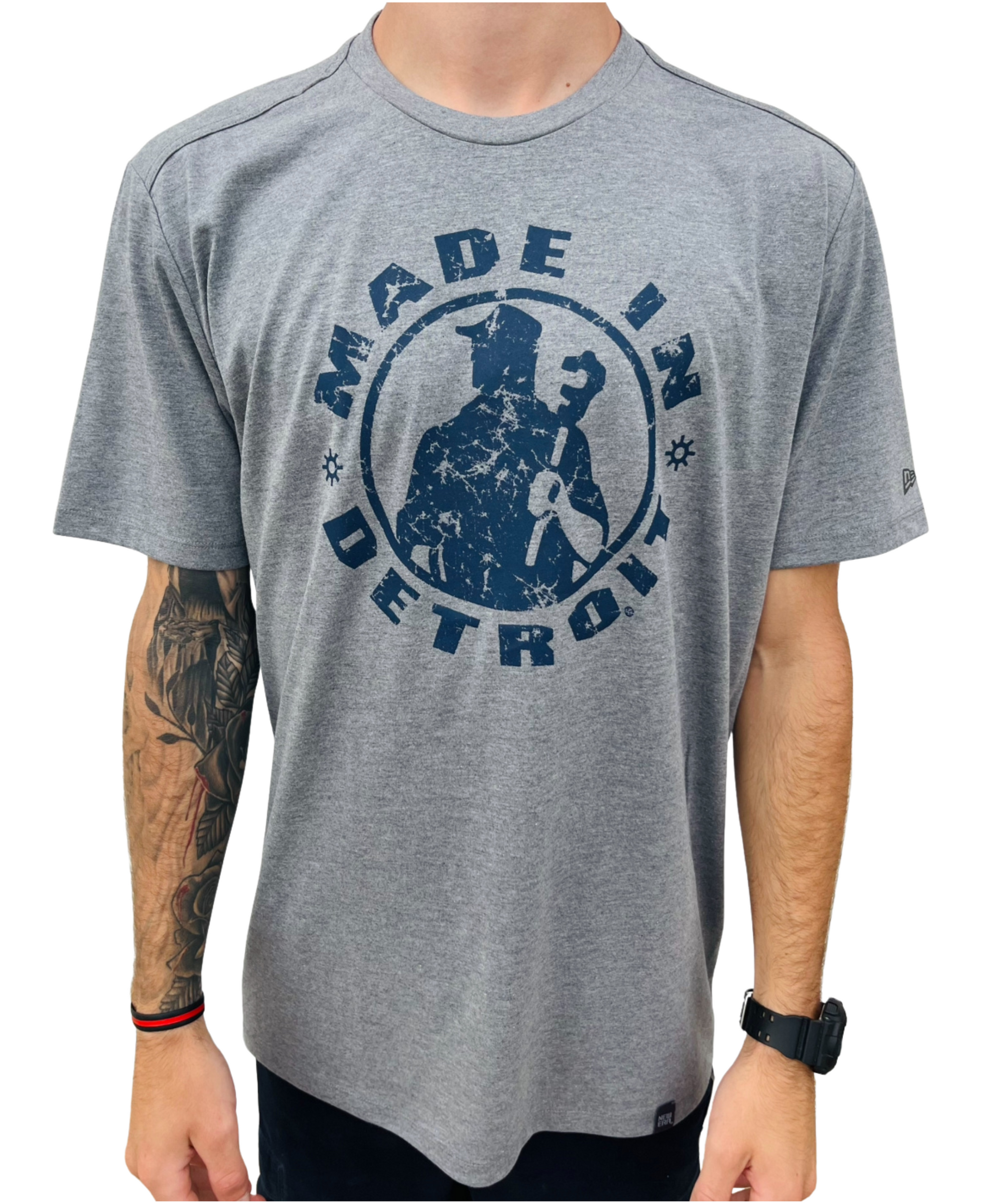 New Era MID Navy Distressed Shirts