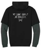 Detroit Black Layered Hoodie