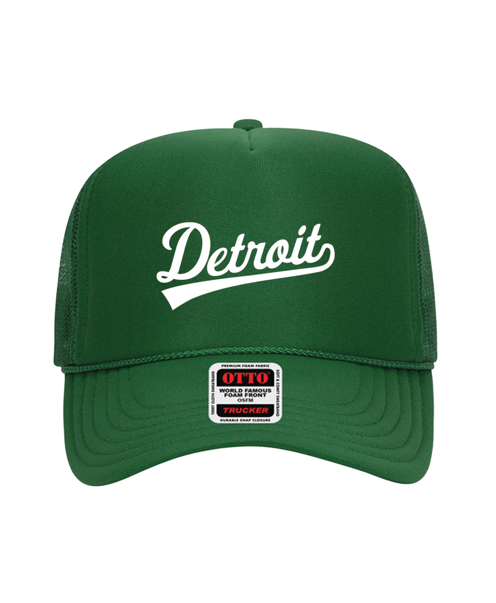 Detroit Script Foam Trucker