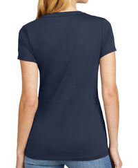 Ladies MID New Era MID Navy V-Neck