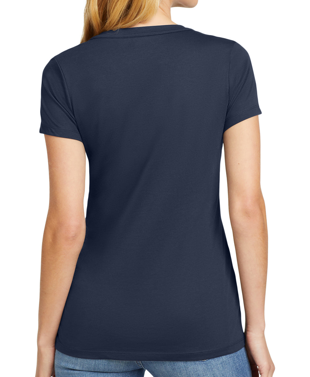 Ladies MID New Era MID Navy V-Neck