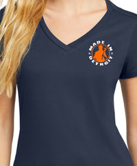 Ladies MID New Era MID Navy V-Neck
