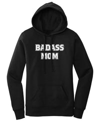 Ladies Badass Mom Black Hoodie