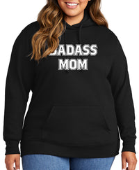 Ladies Badass Mom Black Hoodie