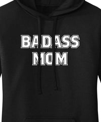 Ladies Badass Mom Black Hoodie