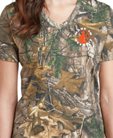 Ladies MID Camo V-Neck