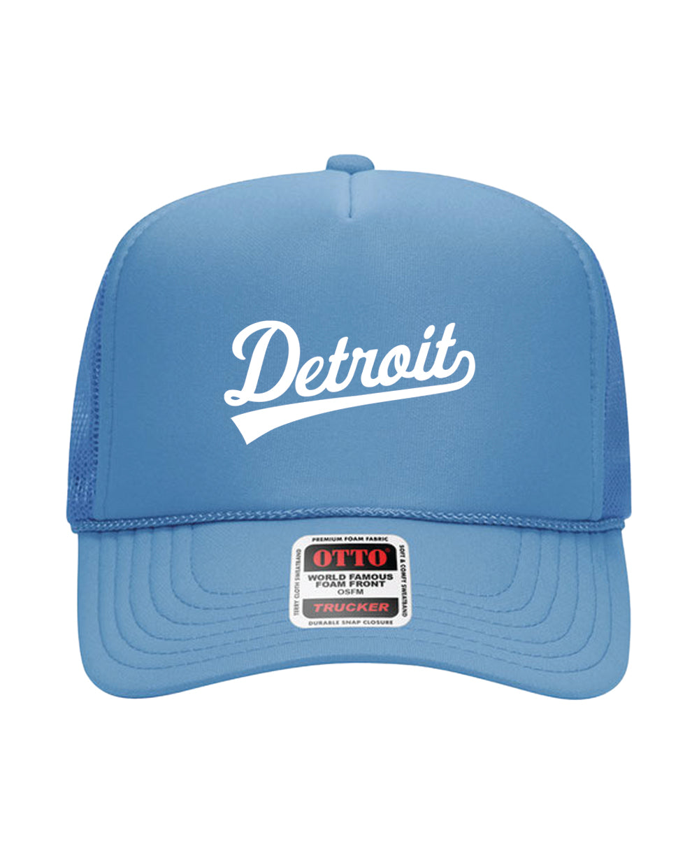 Detroit Script Foam Trucker