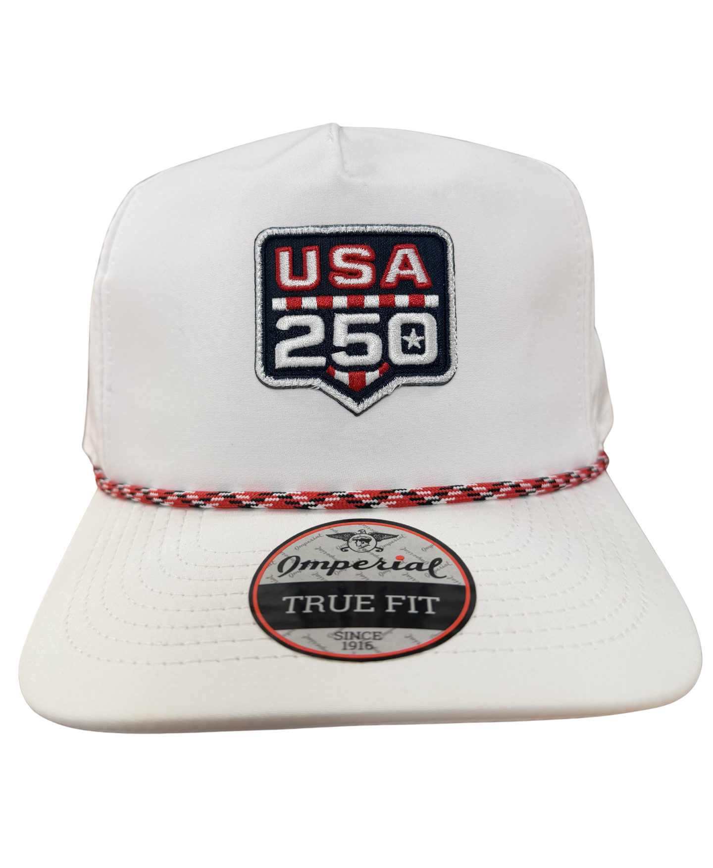 USA 250 Performance White Rope Snapback