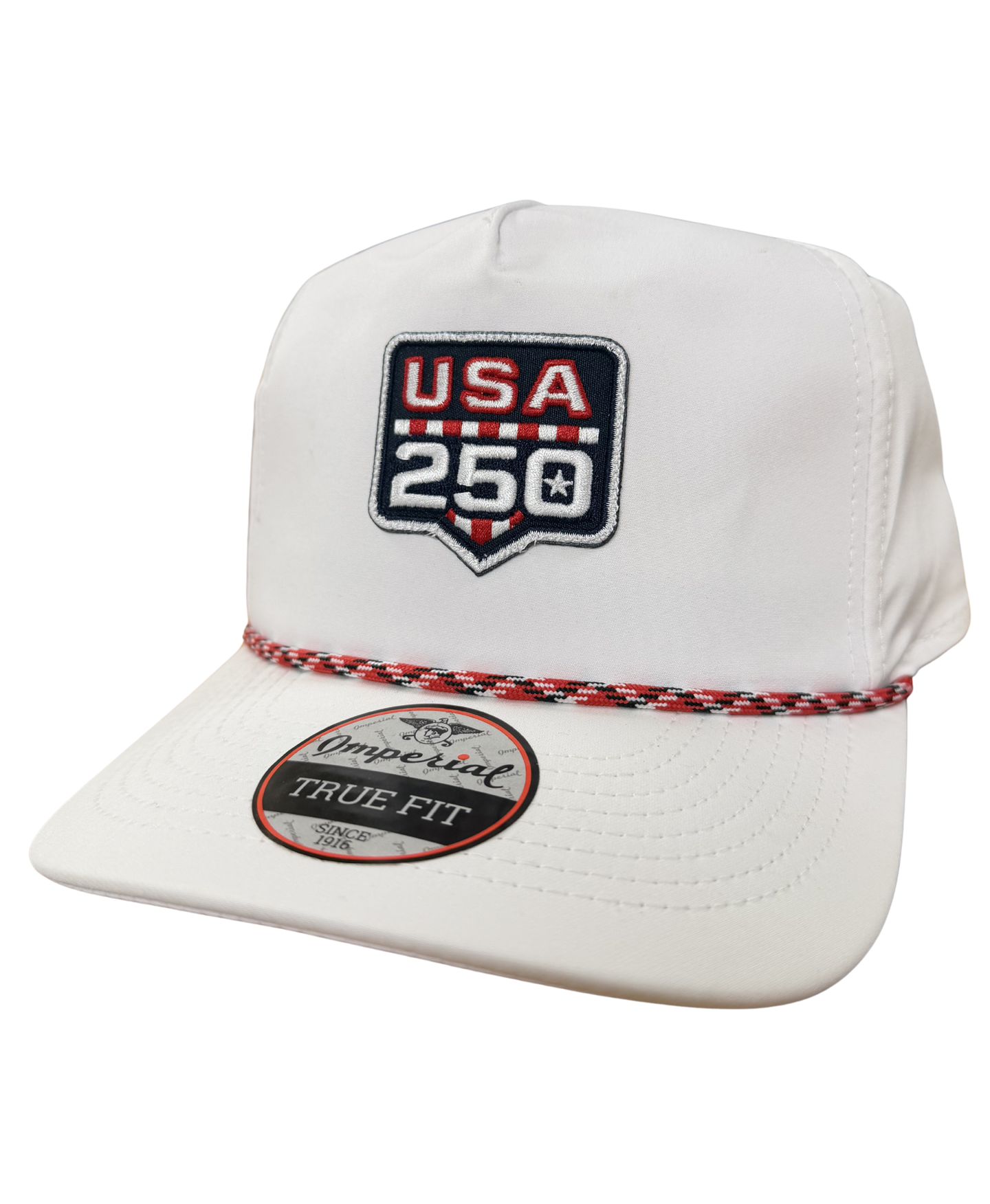 USA 250 Performance White Rope Snapback