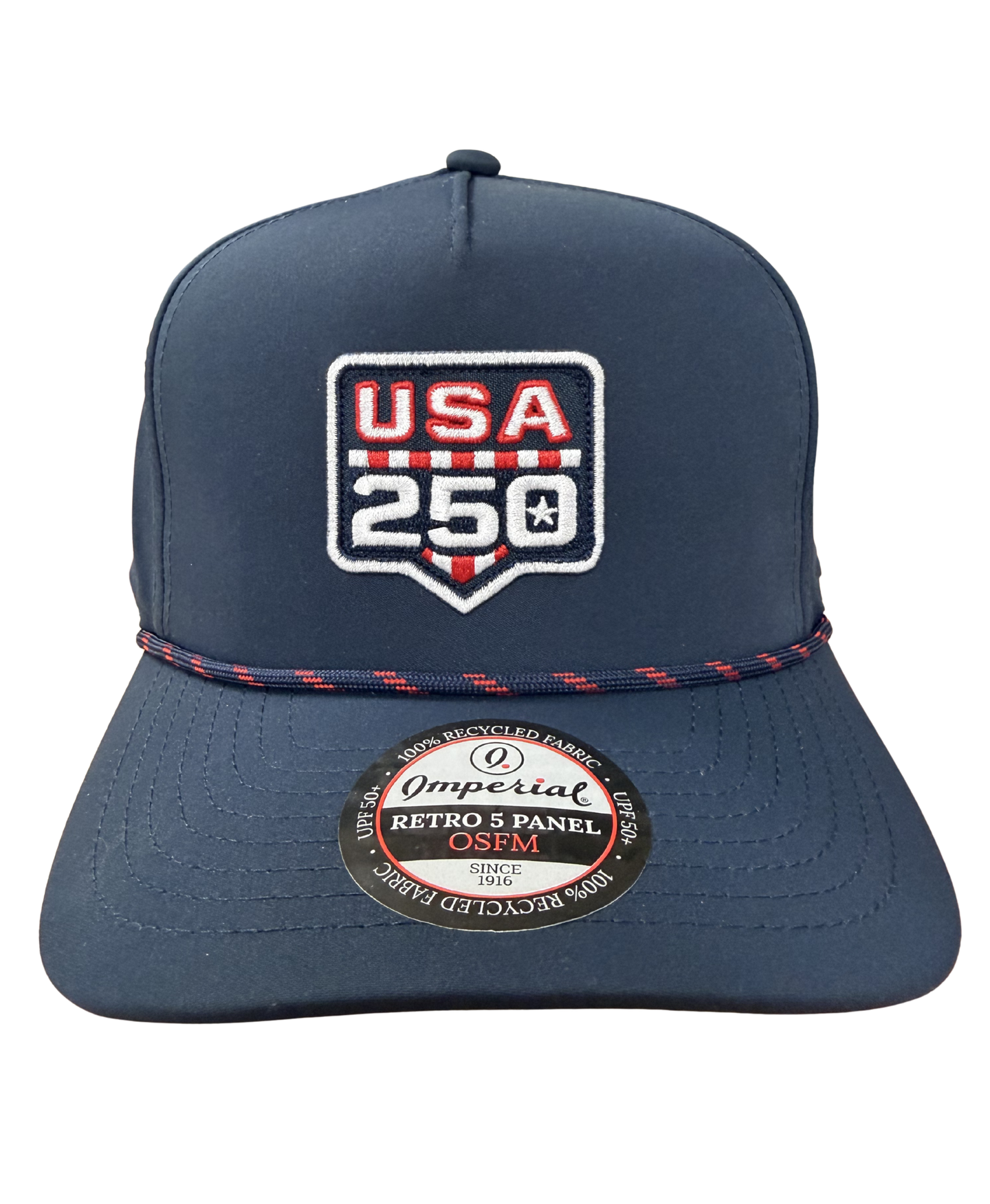 USA 250 Performance Navy Rope Snapback