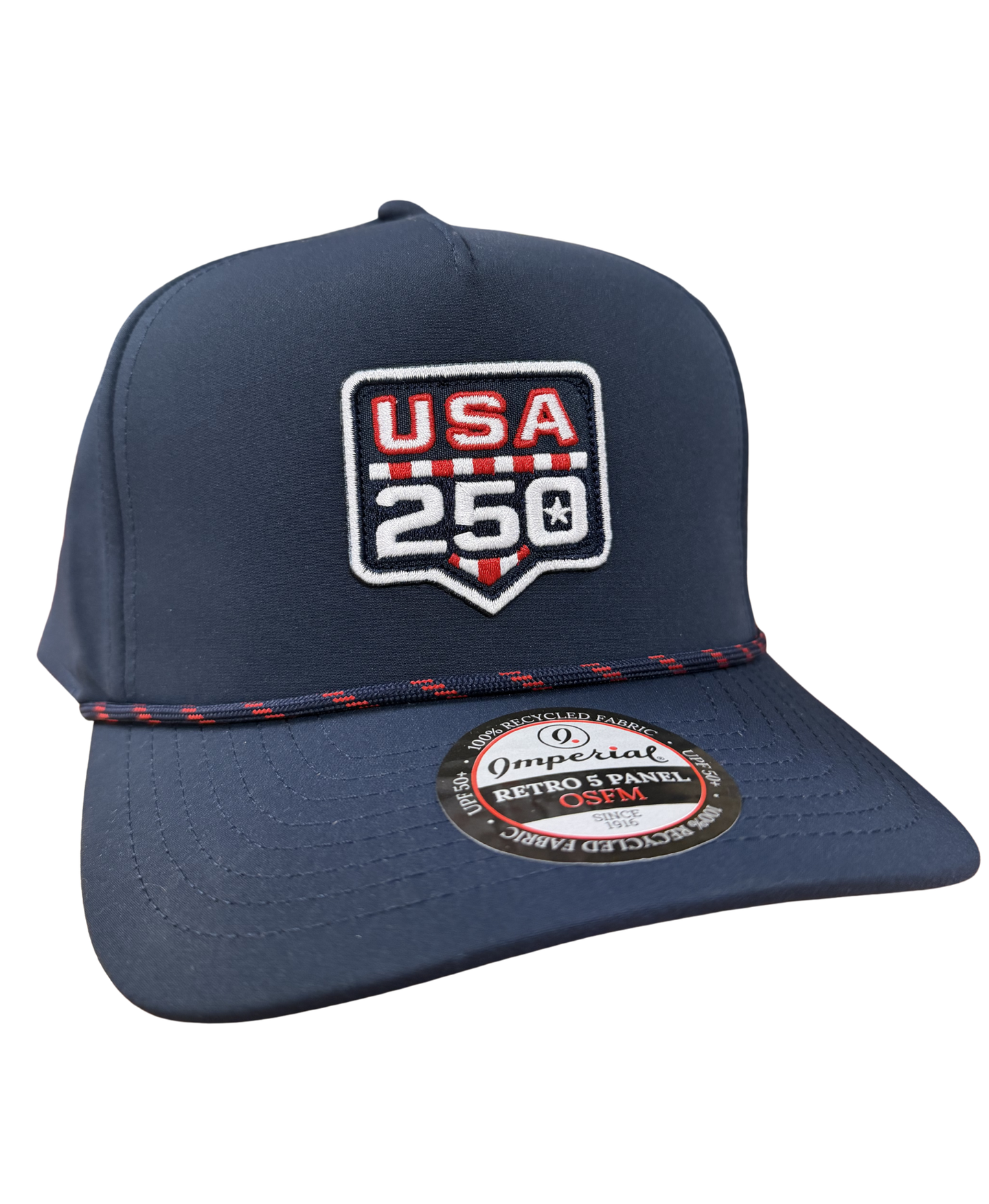 USA 250 Performance Navy Rope Snapback