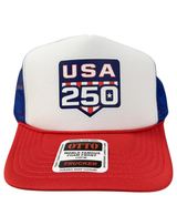 USA 250 White Foam Truckers Hat