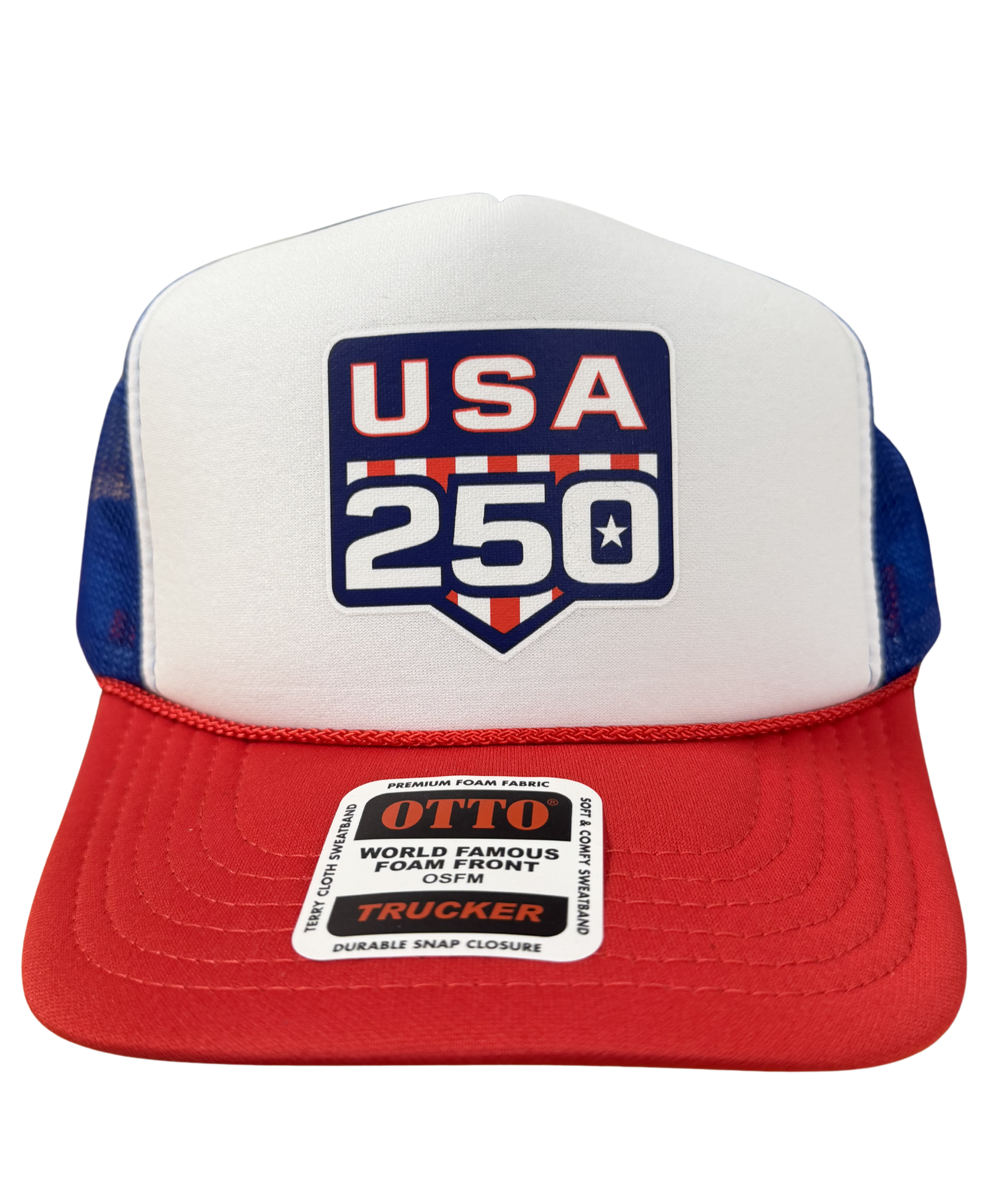 USA 250 White Foam Truckers Hat