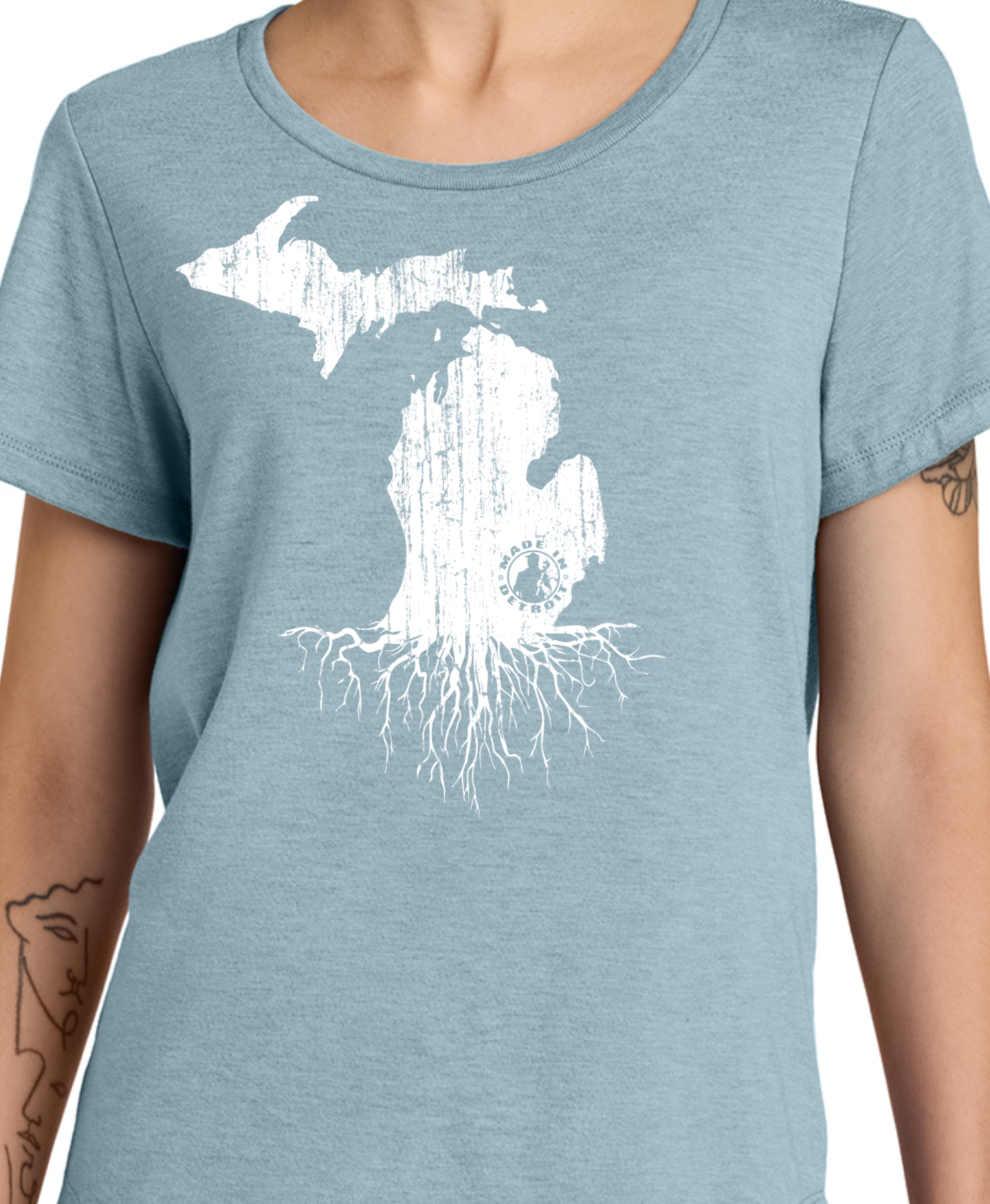 Ladies MI Roots Premium Triblend Scoop Neck Shirt