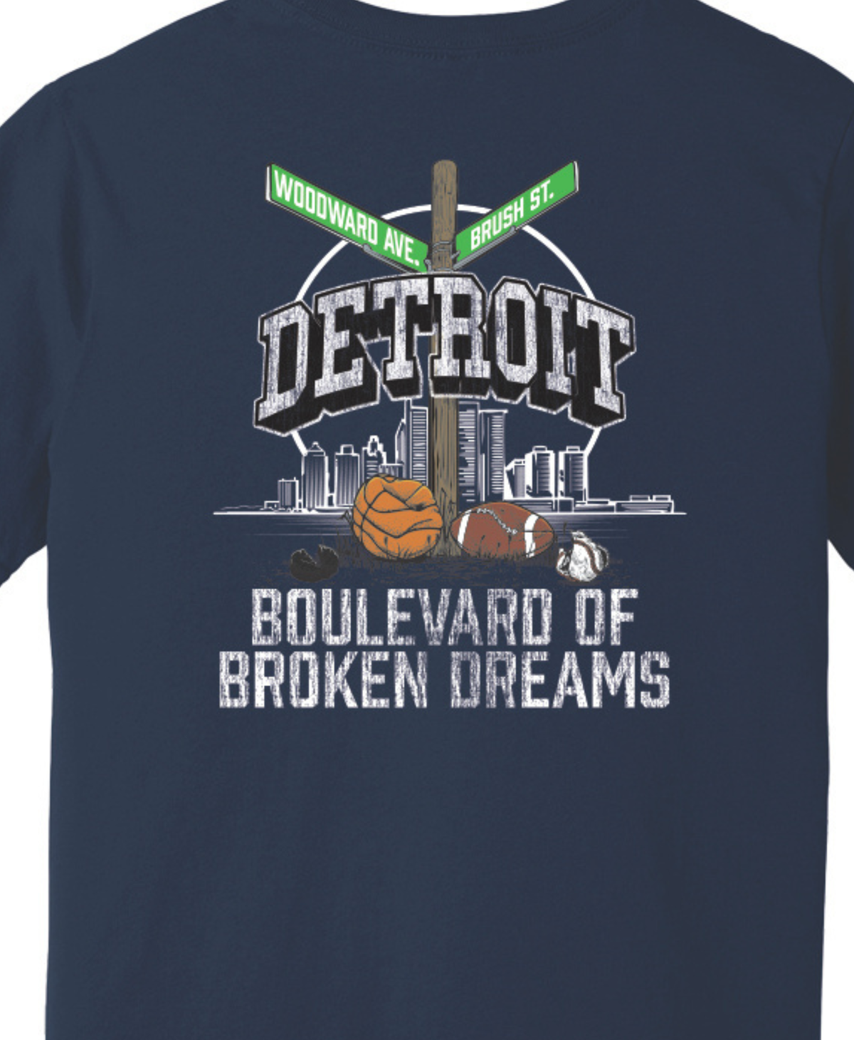 Boulevard of Broken Dreams Front Navy Shirt