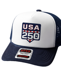 USA 250 White Foam Truckers Hat