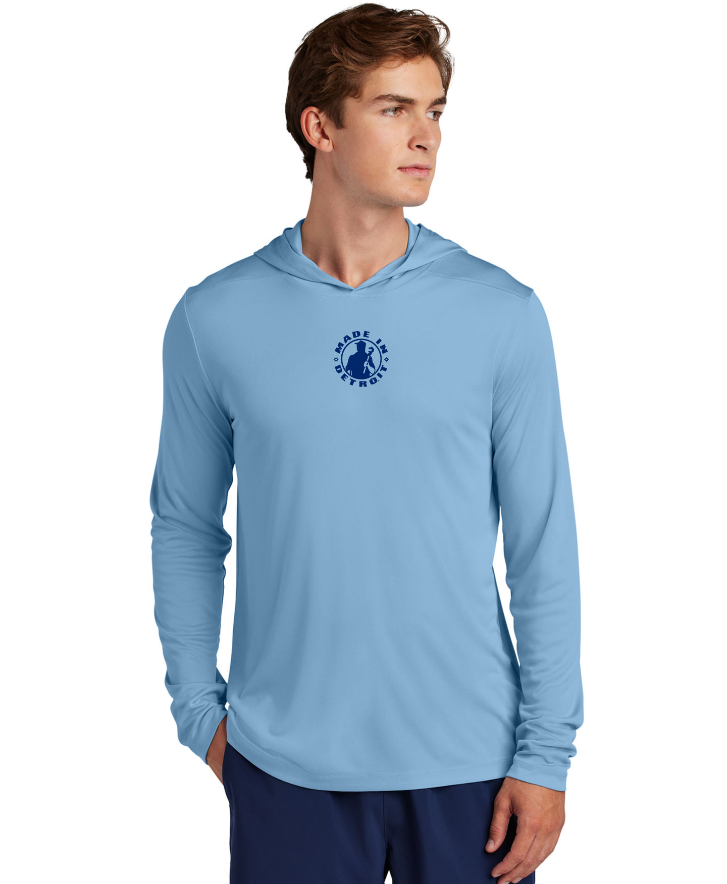 MID Light Blue Long Sleeve UV Hoodie