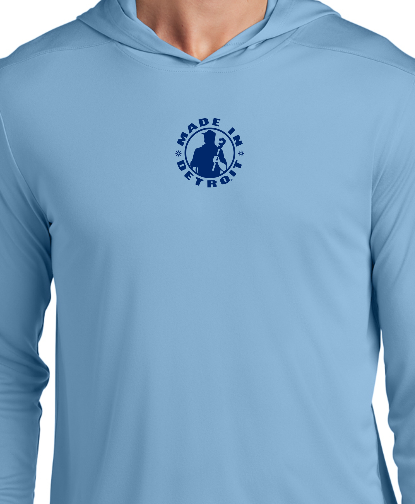 MID Light Blue Long Sleeve UV Hoodie