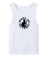 Ladies MID Crop Rib Racer Tank