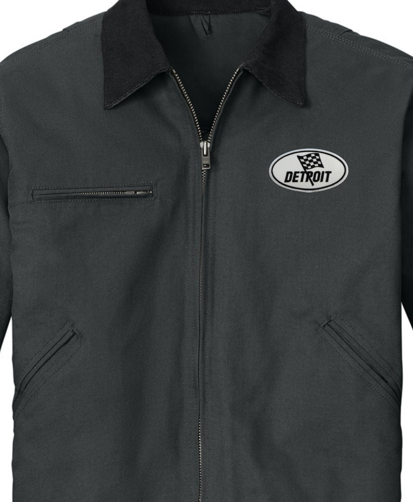 Detroit Flag Workwear Charcoal Jacket