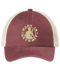 MID Red Beach Wash Mesh Snapback Cap