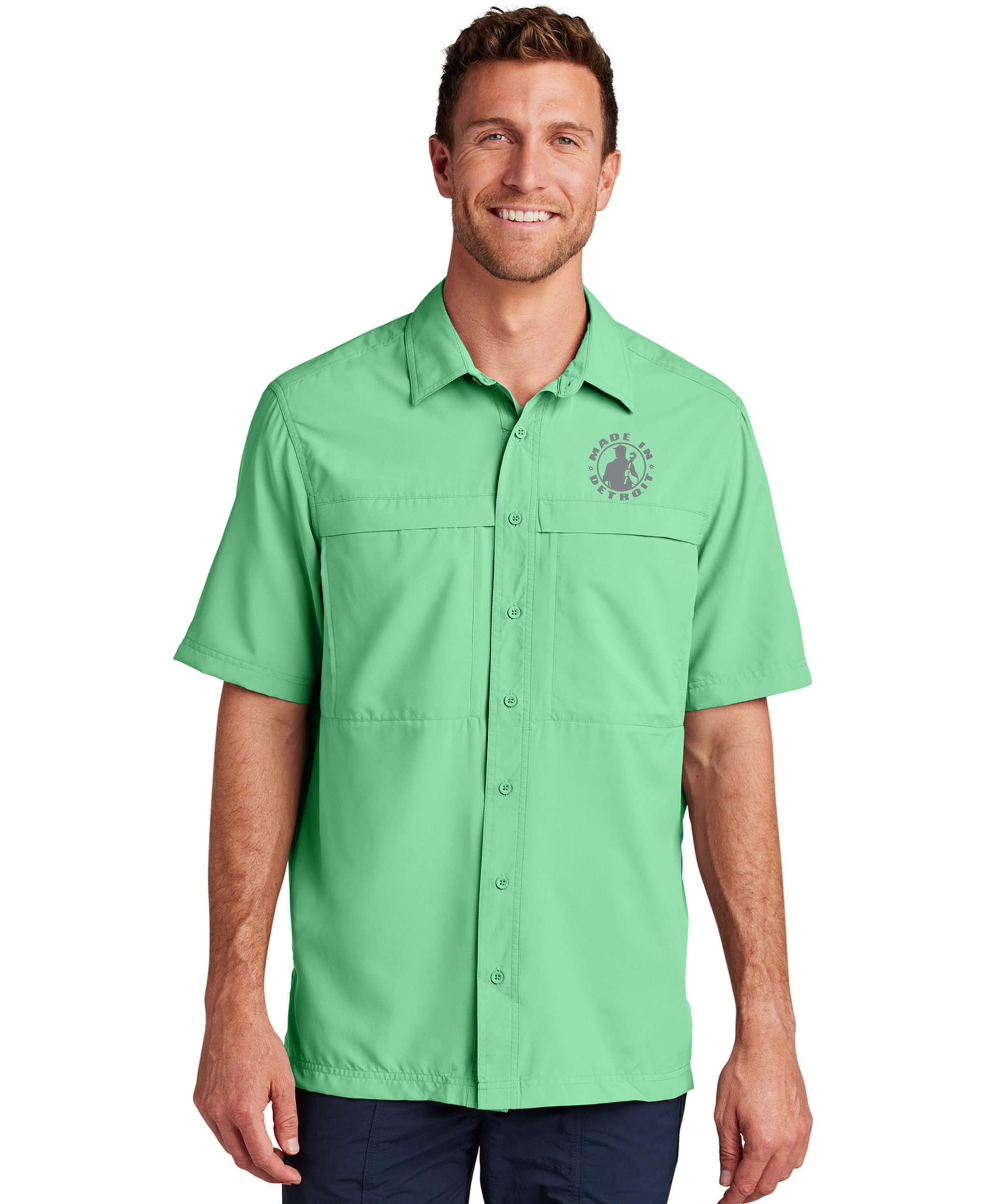 MID Short Sleeve UV Button Ups