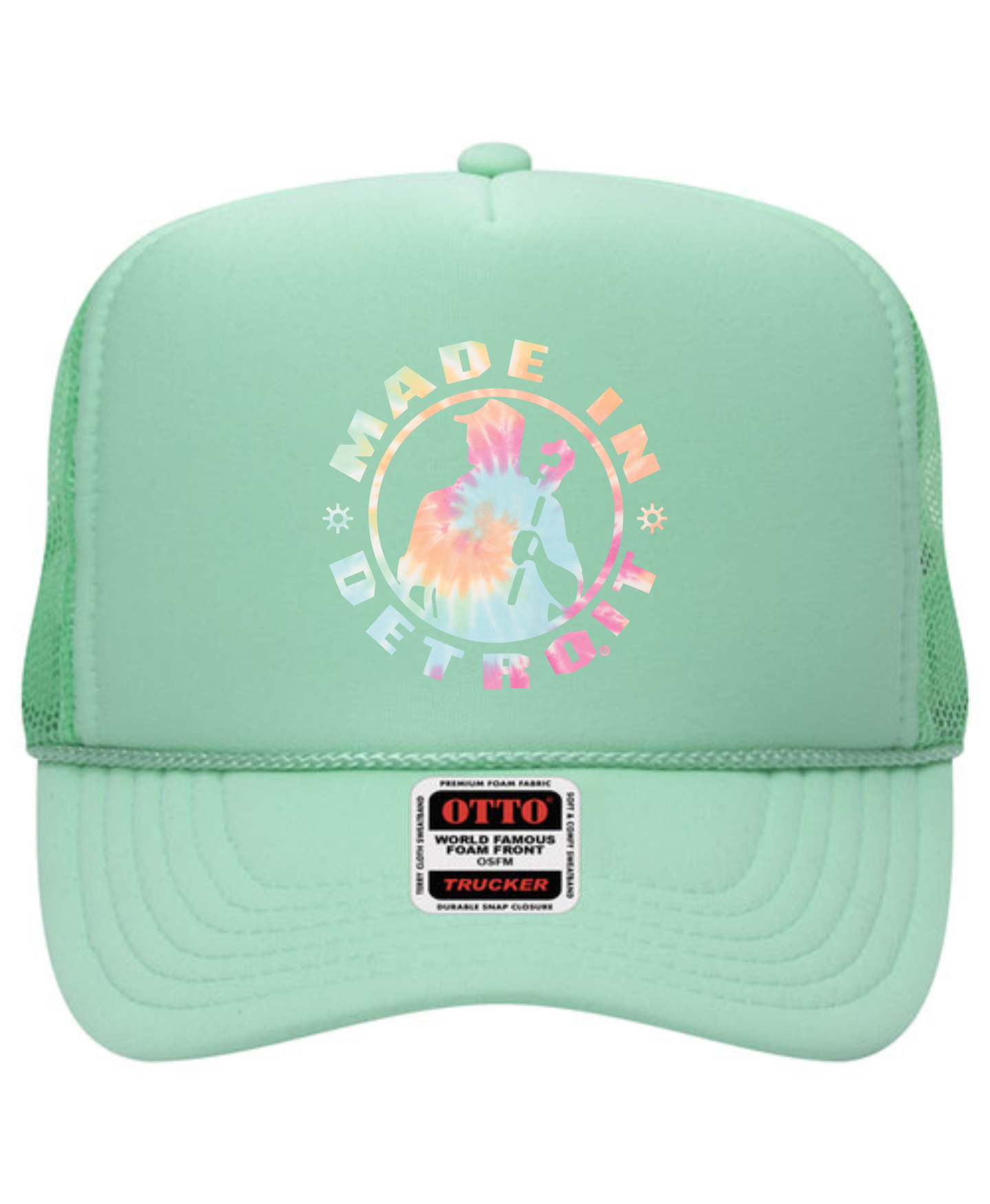 MID Tie Dye Seafoam Green Foam Trucker