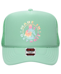 MID Tie Dye Seafoam Green Foam Trucker