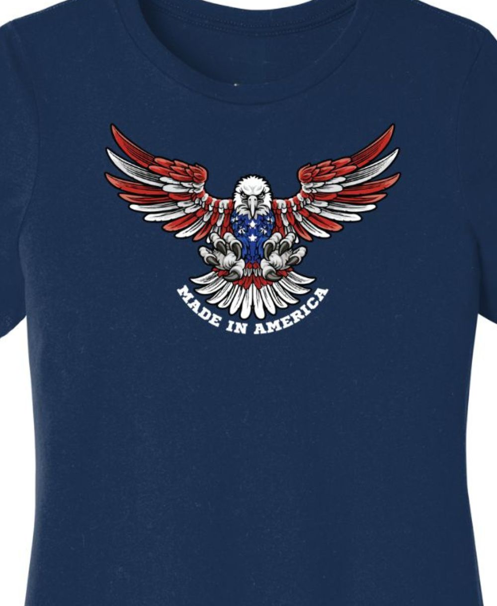 Ladies Made In America Eagle Shirts
