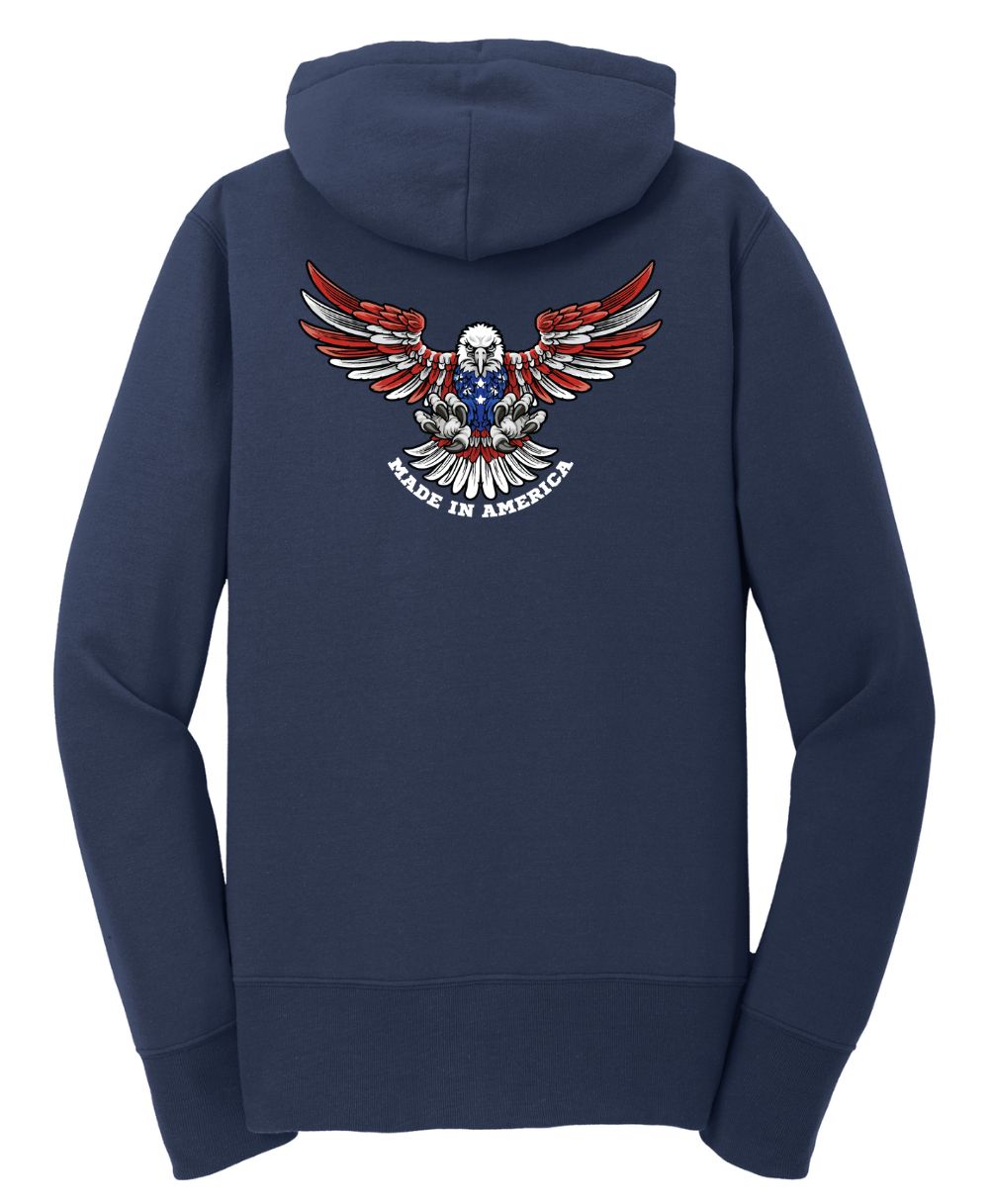 Ladies MID Old Glory/Made In America Eagle Zip-Ups