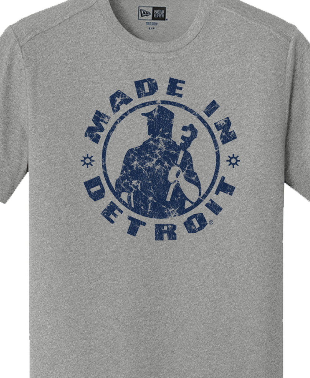 New Era MID Eco Grey w/ Navy Distressed Shirts