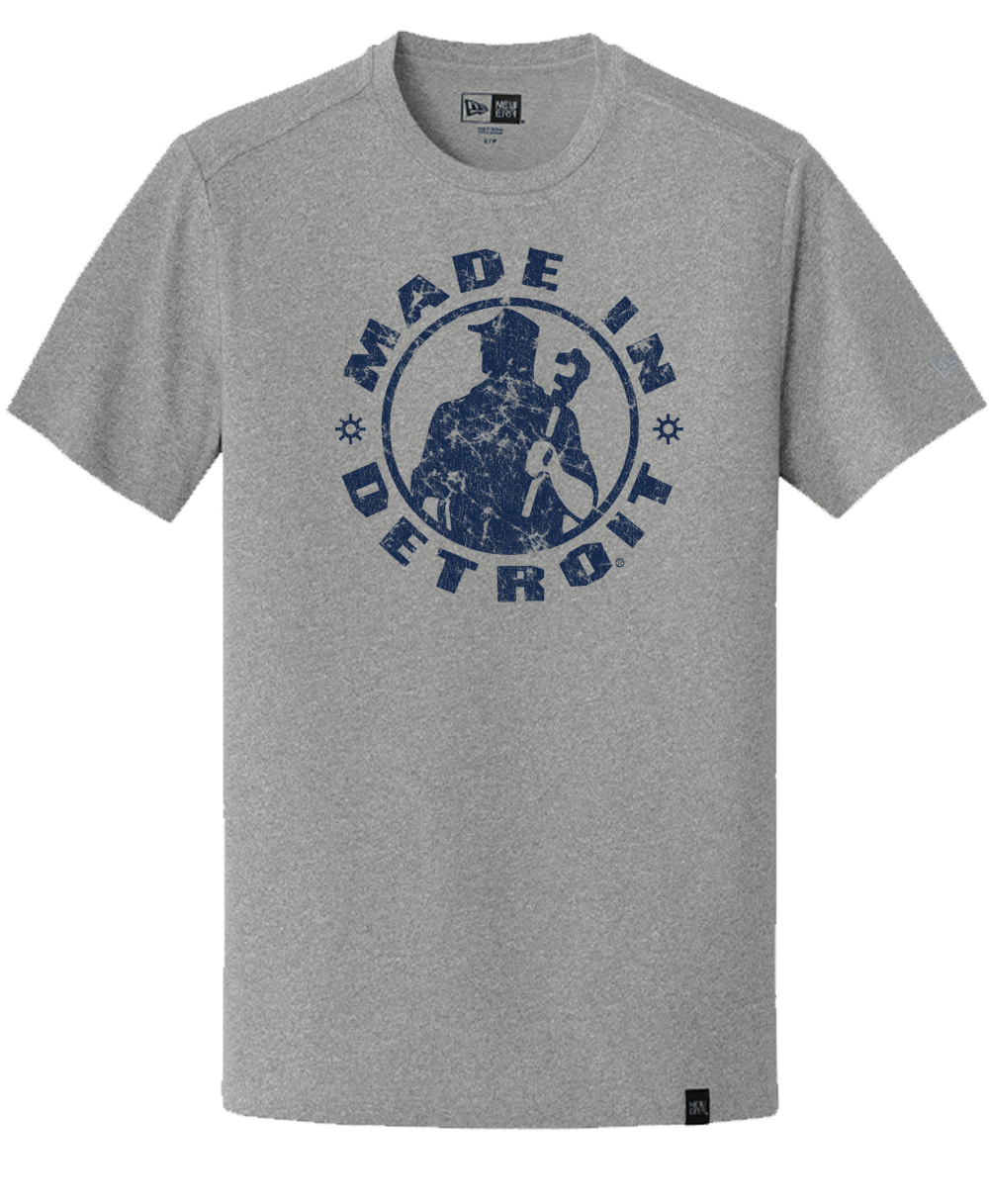 New Era MID Eco Grey w/ Navy Distressed Shirts