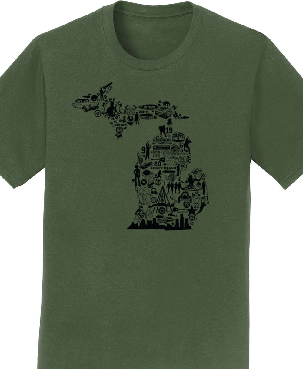 Michigan Collage Shirts